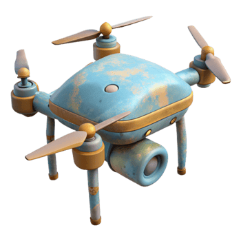 beautiful modern Drone with Extended Antenna professional png