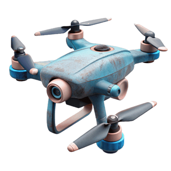 extraordinary artistic Drone with Gimbal Stabilized Camera Cutout authentic png