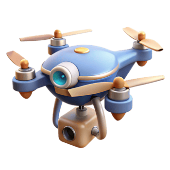 impressive abstract Drone with Gps Tracking Isolated authentic png