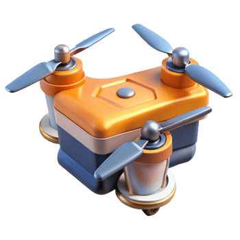 magnificent artistic Drone with High Capacity Battery Transparent Background exclusive png