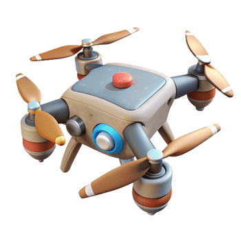 elegant modern Drone with Integrated Gps Module Transparent Background original png