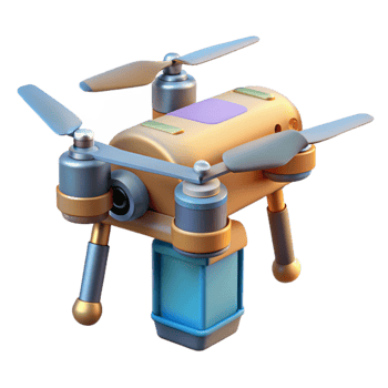 wonderful vintage Drone with Long Flight Time Battery Cutout professional png