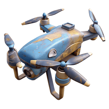 elegant minimalist Drone with Long Range Communication Transparent Background exclusive png