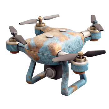 dramatic classic Drone with Long Range Communication Transparent Background genuine png