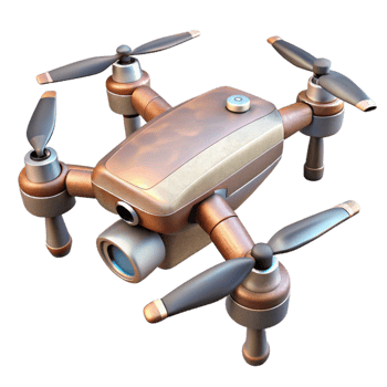 stunning vintage Drone with Low Noise Propellers Transparent Background original png