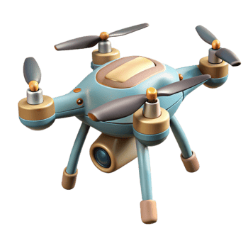extraordinary classic Drone with Retractable Landing Gear detailed png