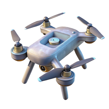 impressive artistic Drone with Shadow Effect Transparent Background png