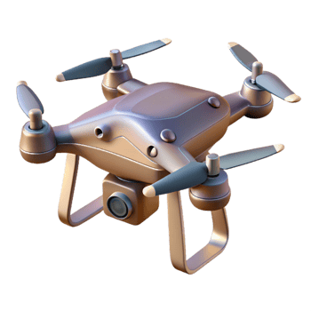 elegant classic Drone with Shadow Isolated on Transparent Background authentic png