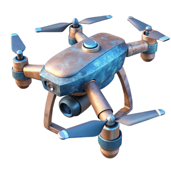 elegant traditional Drone with Stabilized Gimbal Transparent Background professional png