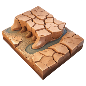 magnificent artistic Drought Cracked Riverbed Dry Transparent Element detailed png