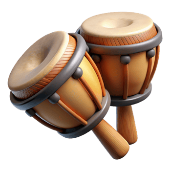 vibrant contemporary Drum Brushes Close Up View Isolated high resolution png