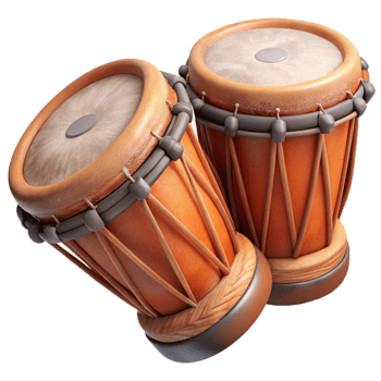 impressive artistic Drum Brushes Close Up View Isolated exclusive png