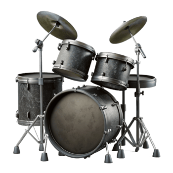 magnificent creative Drum Set Silhouette Black Isolated genuine png