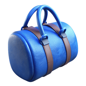 vibrant contemporary Duffel Bag Blue Transparent Background exclusive png