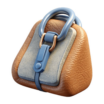 Duffle Bag Zipper Pull Detail Close Up Cutout png