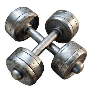 vibrant modern Dumbbells Pair Metal Finish Isolated Cutout original png