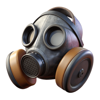 wonderful classic Dust Mask Black Filtering Respirator Transparent Background professional png