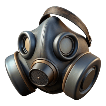 wonderful contemporary Dust Mask Black Filtering Respirator Transparent Background high resolution png