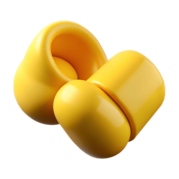 wonderful classic Ear Plugs Foam Bright Yellow Cutout premium png
