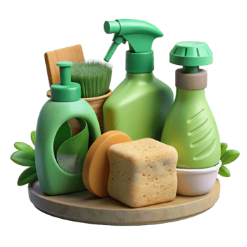 Eco Friendly Cleaning Supplies Isolated Cutout png