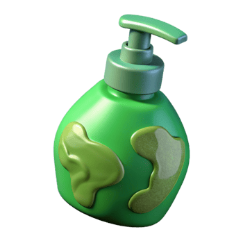 vibrant minimalist Eco Friendly Dish Soap Bottle Transparent Background png