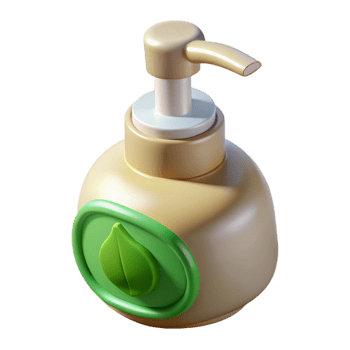 serene modern Eco Friendly Dish Soap Bottle Transparent Background original png