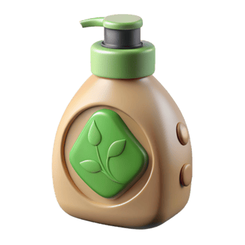 serene vintage Eco Friendly Dish Soap Bottle Transparent Background png
