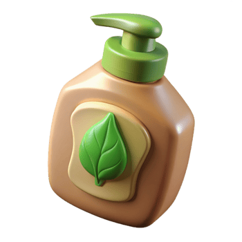 serene rustic Eco Friendly Dish Soap Bottle Transparent Background exclusive png