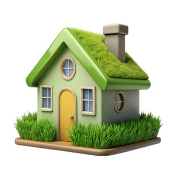 stunning abstract Eco Friendly Home Front View Isolated Element detailed png