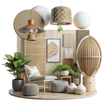elegant modern Eco Friendly Interior Design Cutout with Natural Light png