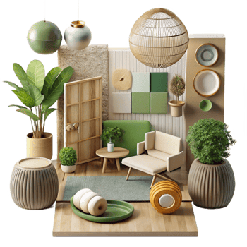 dramatic rustic Eco Friendly Interior Design Cutout with Natural Light authentic png