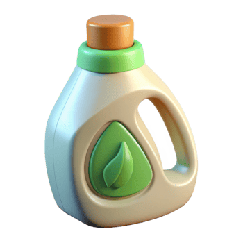 beautiful abstract Eco Friendly Laundry Detergent Bottle Isolated exclusive png