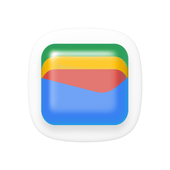 Google Wallet app on transparent background png
