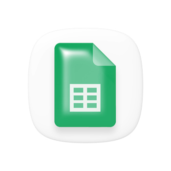 Google Sheets logo on transparent background png