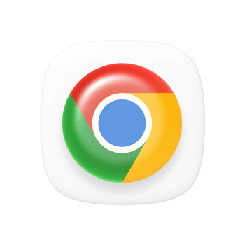 Google Chrome app icon on transparent background png