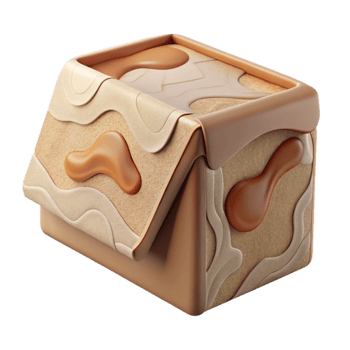 serene contemporary Eco Friendly Packaging Design Isolated with Recycled Materials png