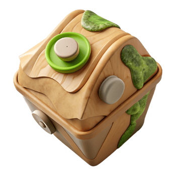 serene artistic Eco Friendly Packaging Design Isolated with Recycled Materials authentic png