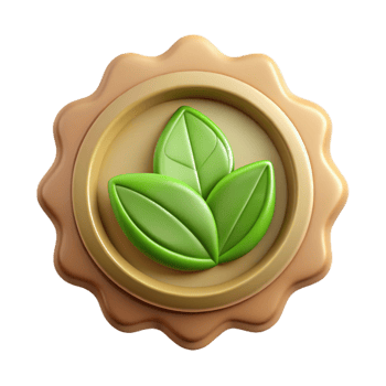 magnificent classic Eco Friendly Product Label Design Cutout with Green Leaf professional png