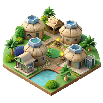 magnificent creative Eco Village Aerial View Transparent detailed png