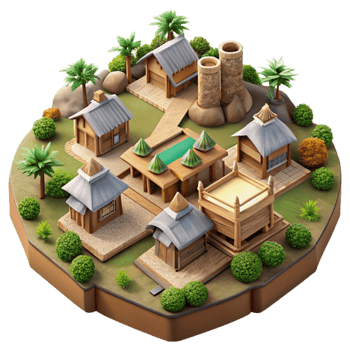 magnificent traditional Eco Village Aerial View Transparent original png