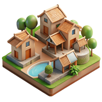 stunning rustic Eco Village Housing Layout Transparent detailed png