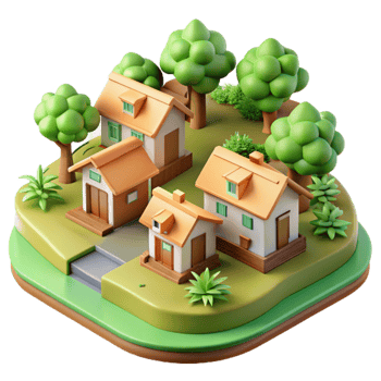 elegant vintage Eco Village Housing Layout Transparent original png