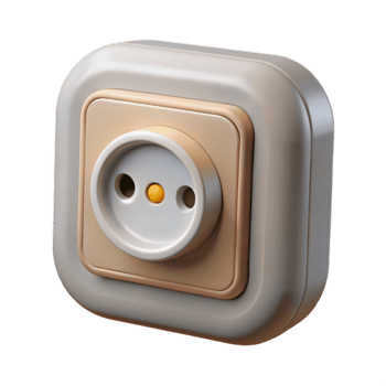 dramatic artistic Electrical Outlet White Isolated on Transparent Background original png