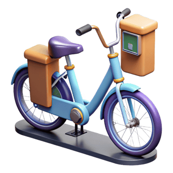 impressive modern Electric Bike Sharing Station Isolated authentic png