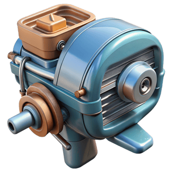 magnificent abstract Electric Boat Motor Closeup Transparent Background high resolution png
