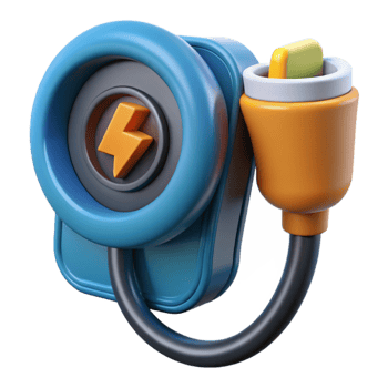 wonderful abstract Electric Car Charging Port Close Up Transparent Background png