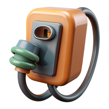 vibrant rustic Electric Car Charging Port Close Up Transparent Background authentic png