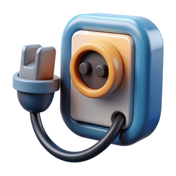 beautiful minimalist Electric Car Charging Port Close Up Transparent Background exclusive png