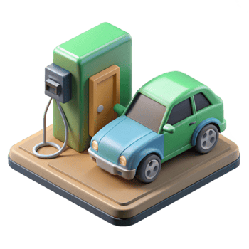 stunning creative Electric Car Charging Station Icon Cutout Element high quality png