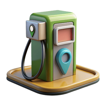 serene creative Electric Car Charging Station Icon Cutout Element high resolution png
